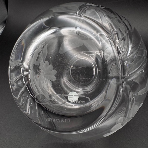 Tiffany & Co LCT Louis Comfort Tiffany Etched Crystal Orchid Flowers Bud Vase - Picture 4 of 6